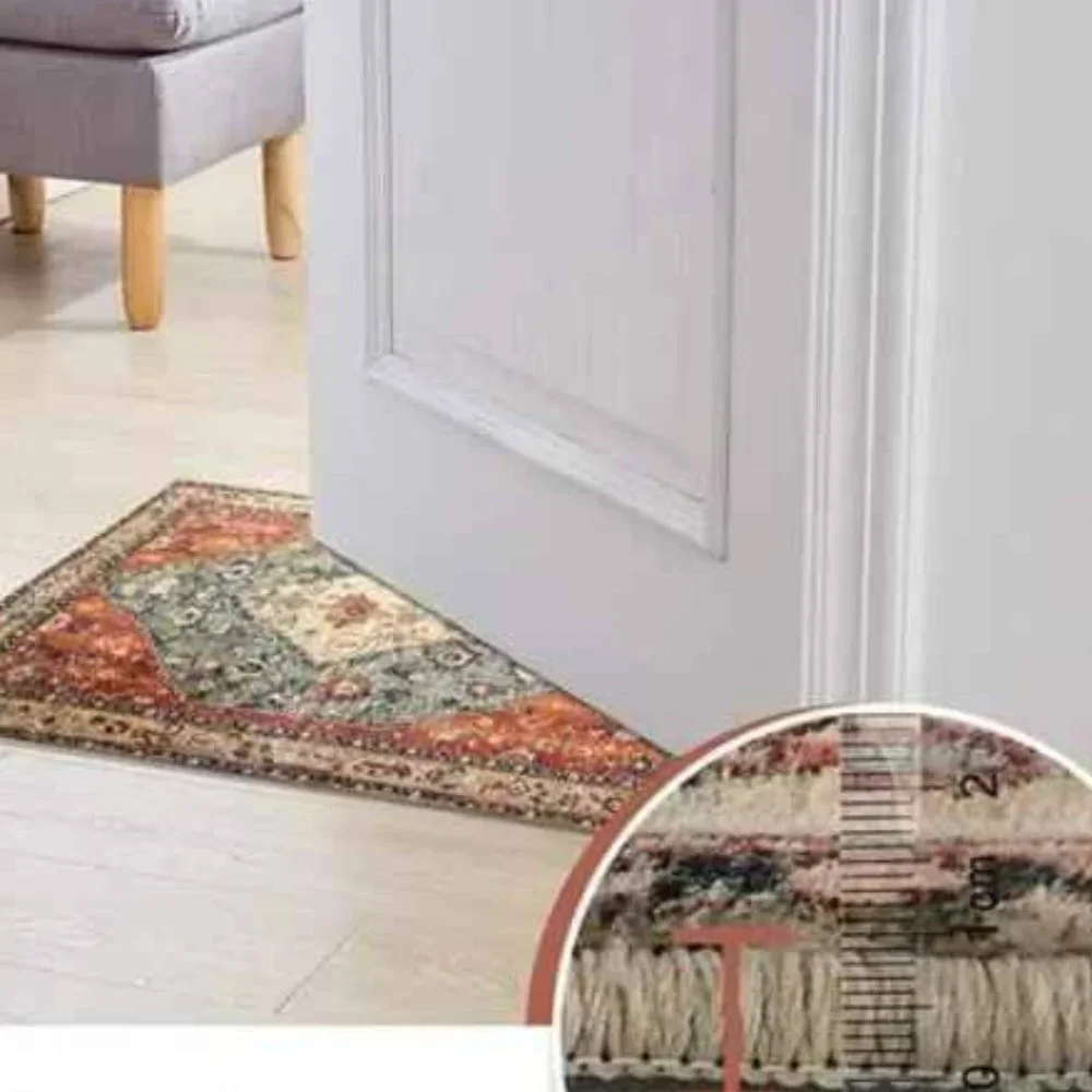 Boho Tribal AreaRug -2x3 Distressed Small EntrywayRug Doormat Bohemian Faux Wool